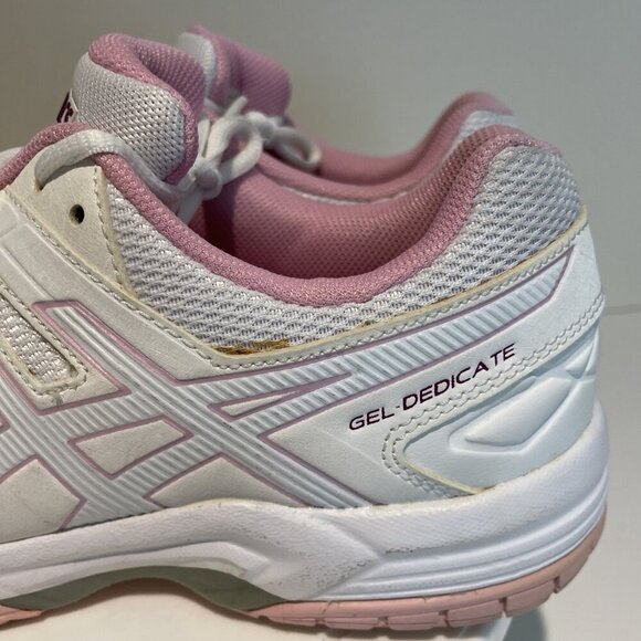 Asics Gel Dedicate Women's White Running Cross Training Sneakers Size 7.5, E557Y - Picture 7 of 13